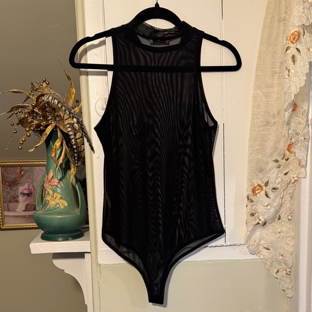 NWOT Windsor Black Sheer Bodysuit - Picture 3 of 6